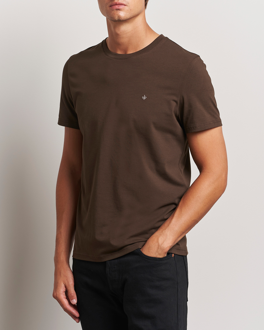 Mies | T-paidat | Morris | James Crew Neck Tee Brown