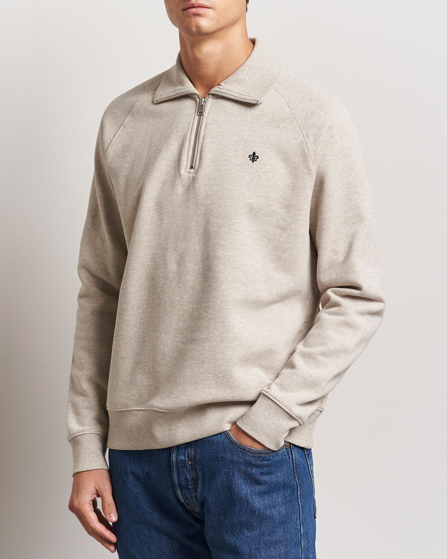 Mies | Puserot | Morris | Maryon Half Zip Sweatshirt Khaki