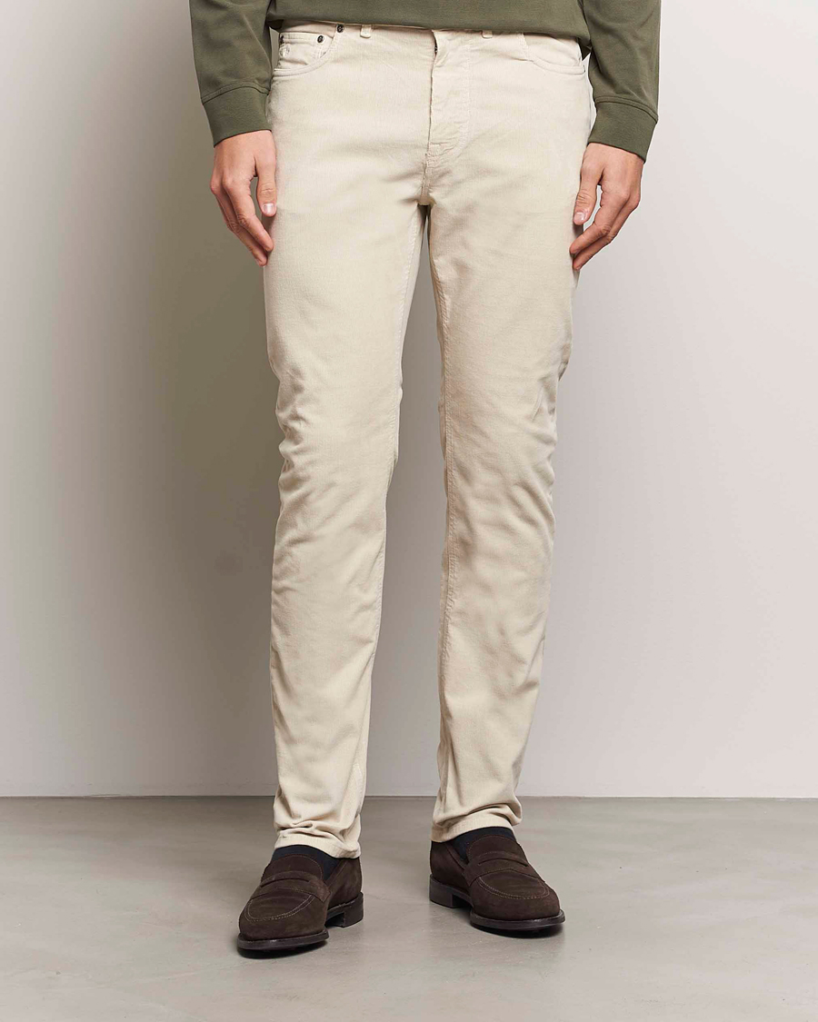 Mies | Housut | Morris | James Corduroy 5-Pocket Pant Off White