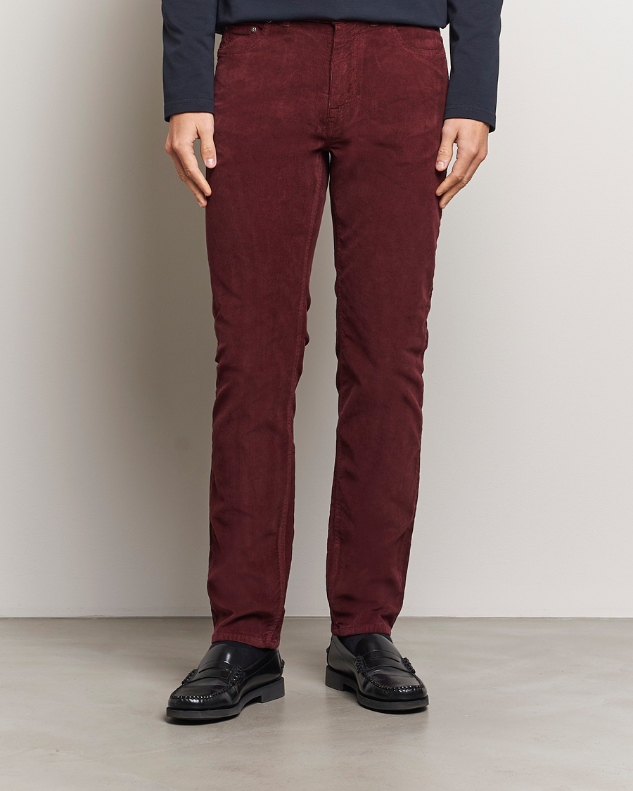 Mies | Housut | Morris | James Corduroy 5-Pocket Pant Wine Red
