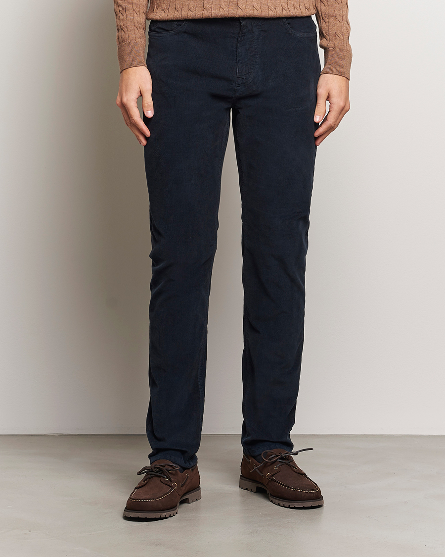 Mies | Housut | Morris | James Corduroy 5-Pocket Pant Navy