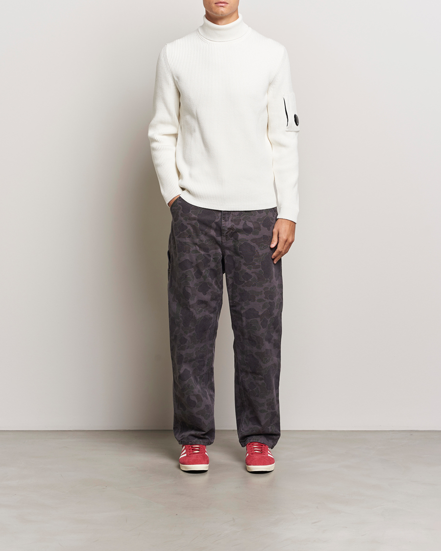 Mies | Puserot | C.P. Company | Full Rib Knitted Cotton Rollneck Off White