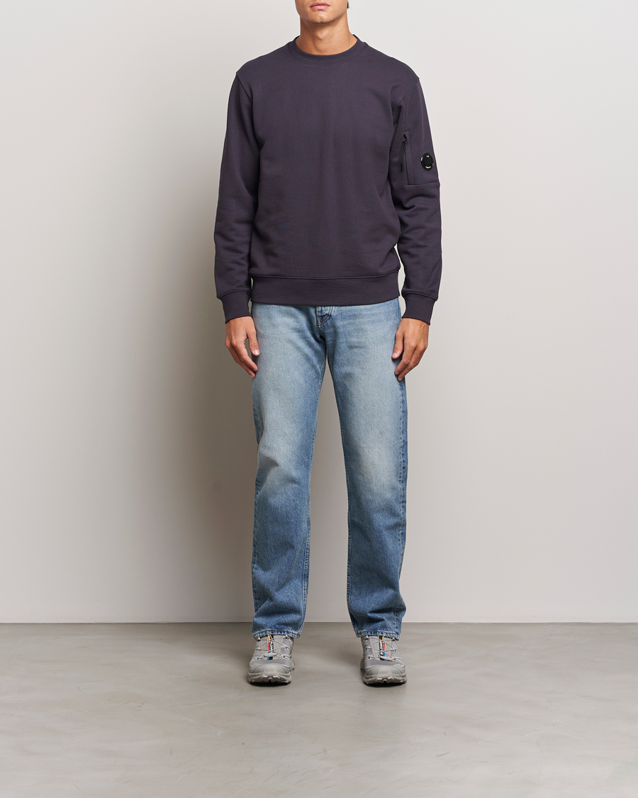 Mies | Puserot | C.P. Company | Diagonal Raised Fleece Lens Sweatshirt Washed Navy