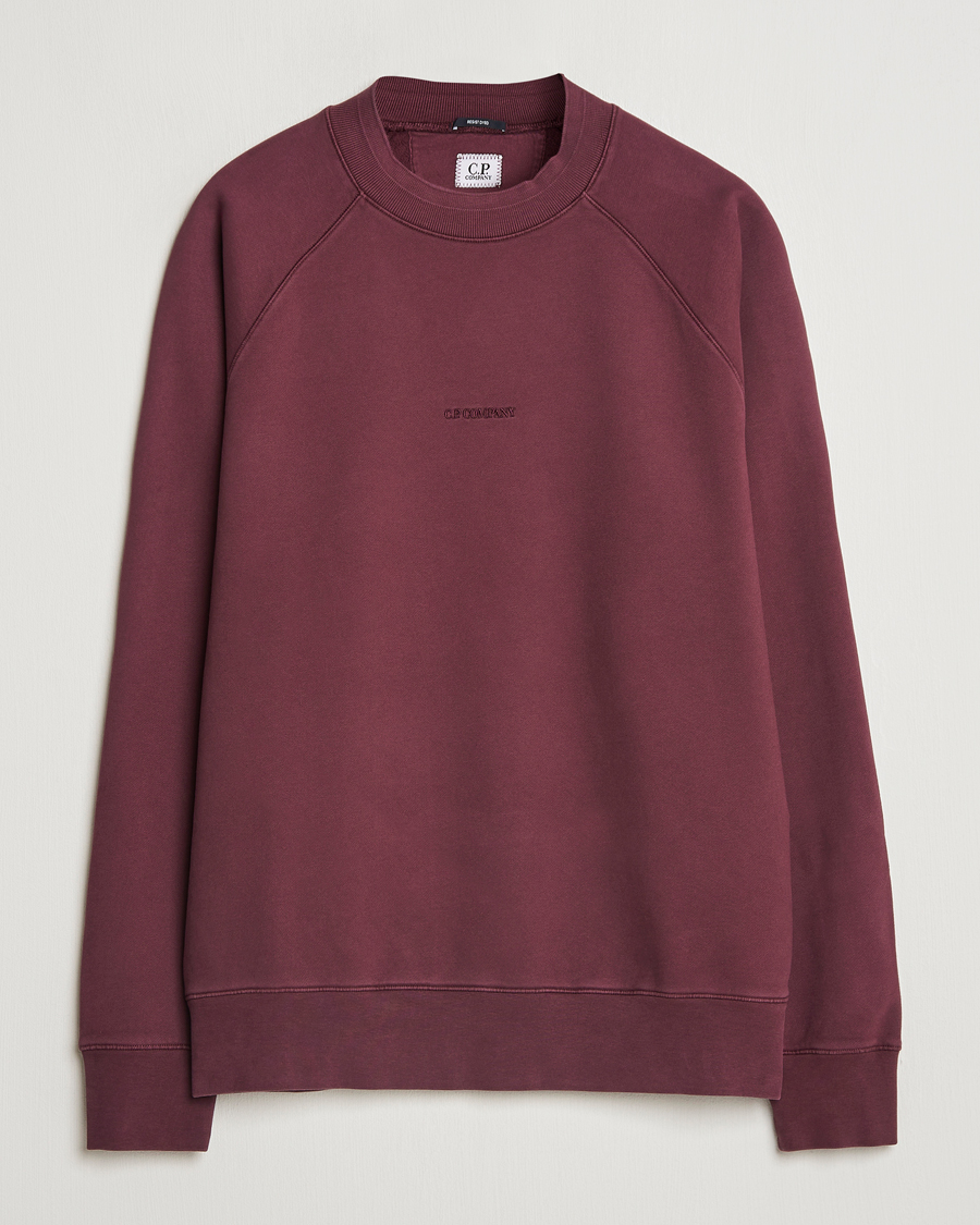 Mies | Puserot | C.P. Company | Brushed Emerized Fleece Sweatshirt Burgundy
