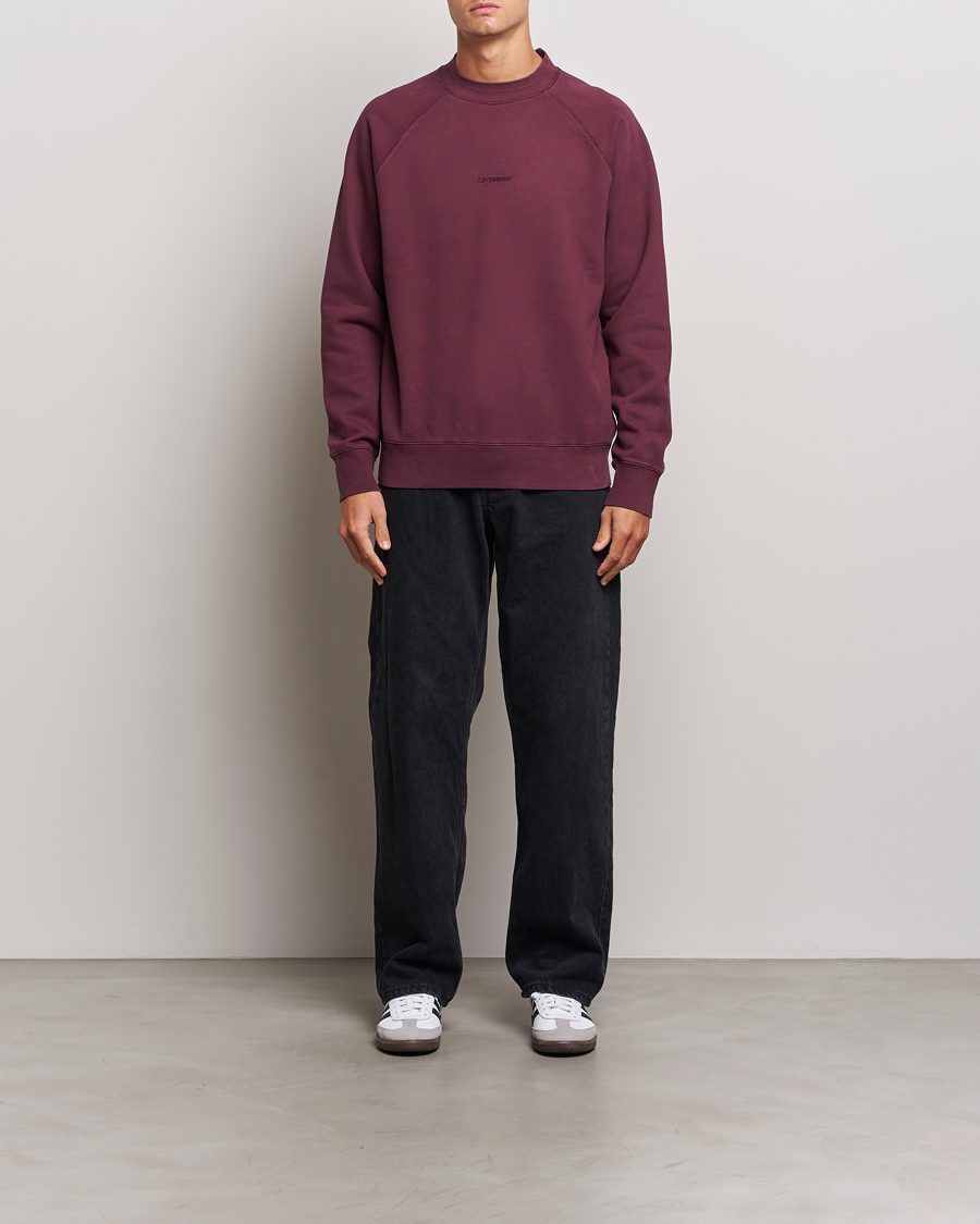 Mies | Puserot | C.P. Company | Brushed Emerized Fleece Sweatshirt Burgundy