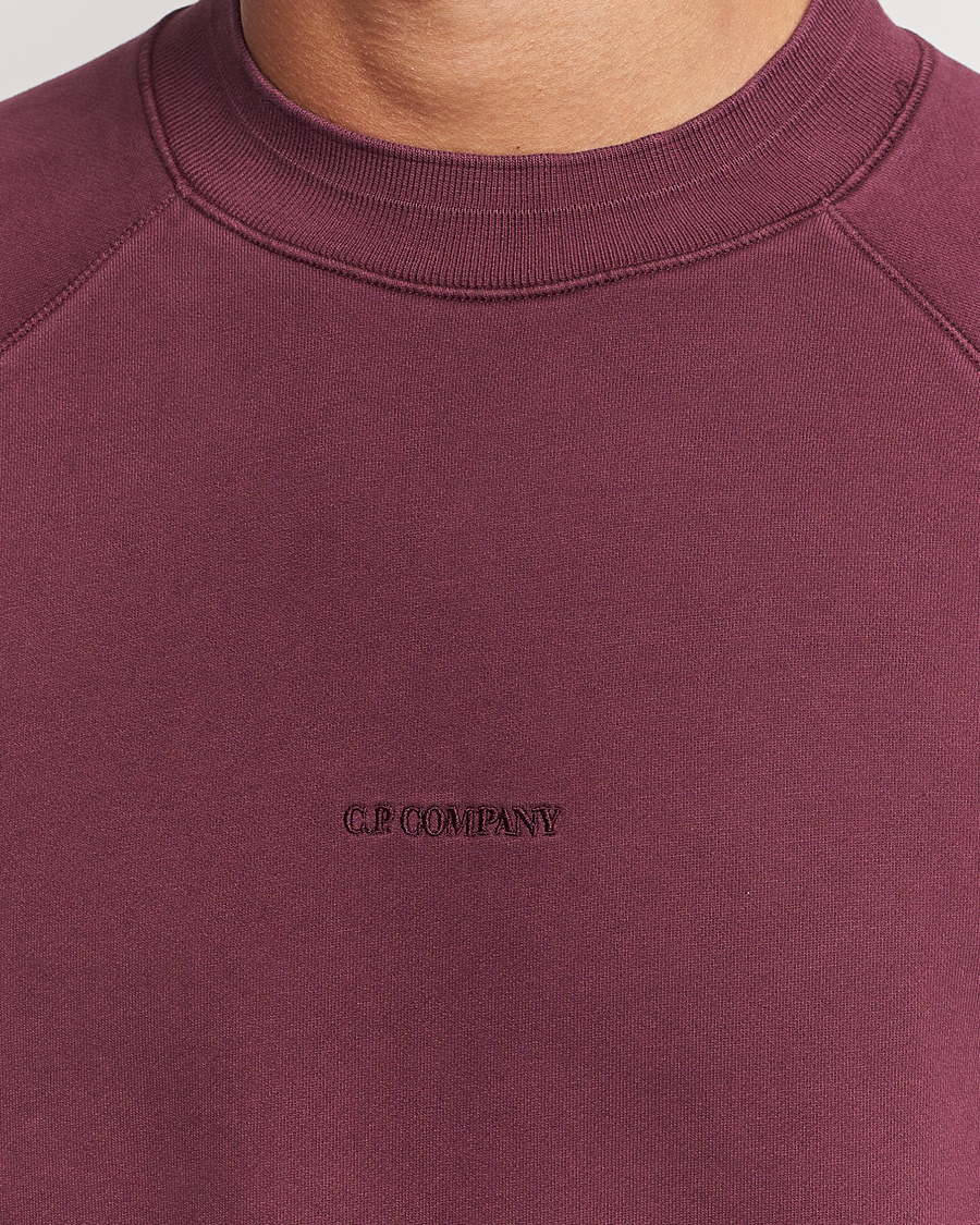Mies | Puserot | C.P. Company | Brushed Emerized Fleece Sweatshirt Burgundy