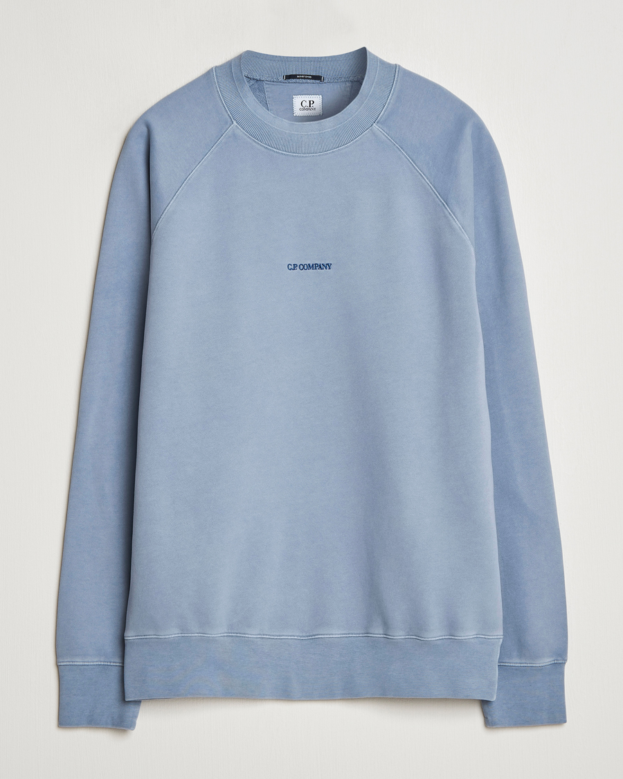 Mies | Puserot | C.P. Company | Brushed Emerized Fleece Sweatshirt Light Blue