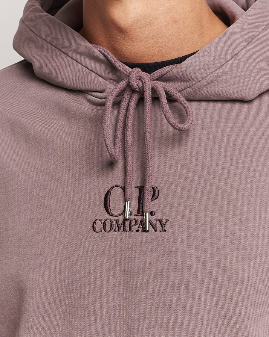 Mies | Puserot | C.P. Company | Brushed Emerized Fleece Hood Sweatshirt Washed Purple