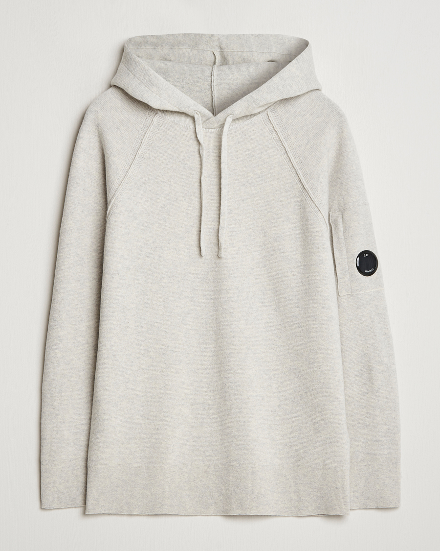 Mies | Puserot | C.P. Company | Lambswool Knitted Lens Hood Grey Melange