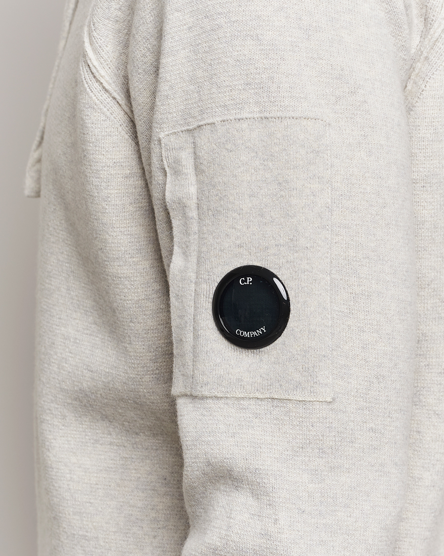 Mies | Puserot | C.P. Company | Lambswool Knitted Lens Hood Grey Melange