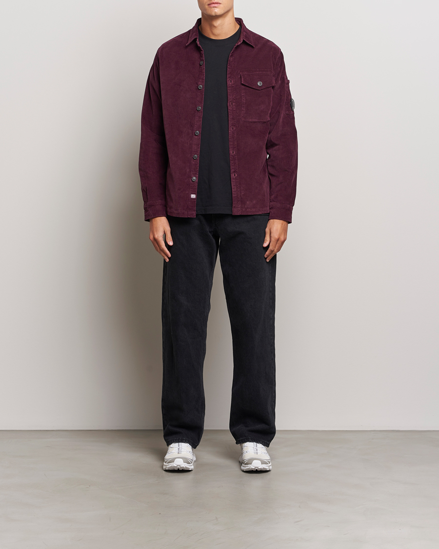 Mies | Kauluspaidat | C.P. Company | Corduroy Lens Overshirt Burgundy