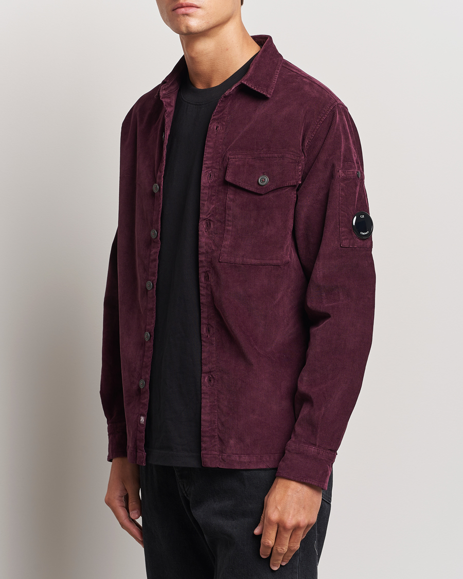 Mies | Kauluspaidat | C.P. Company | Corduroy Lens Overshirt Burgundy