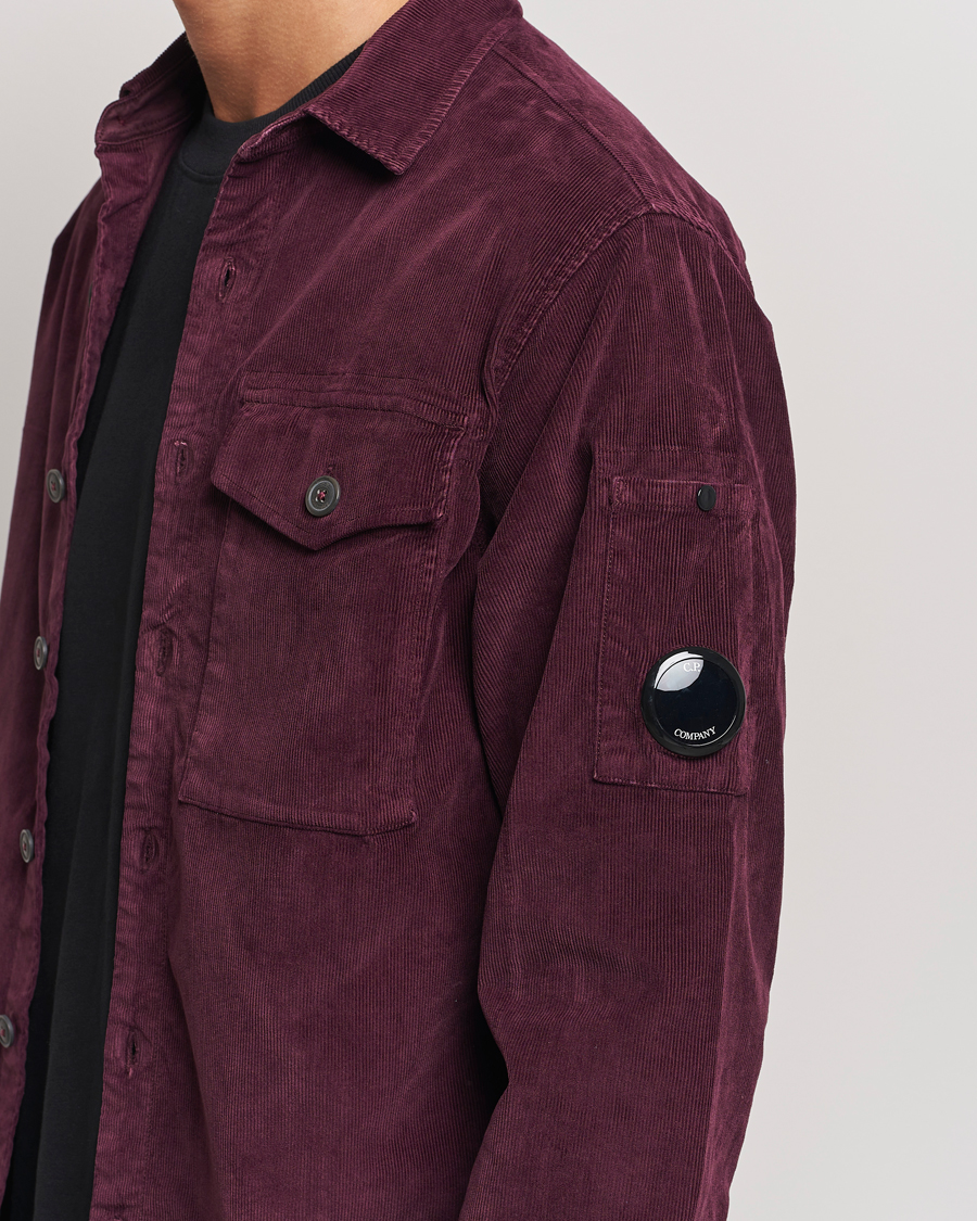 Mies | Kauluspaidat | C.P. Company | Corduroy Lens Overshirt Burgundy