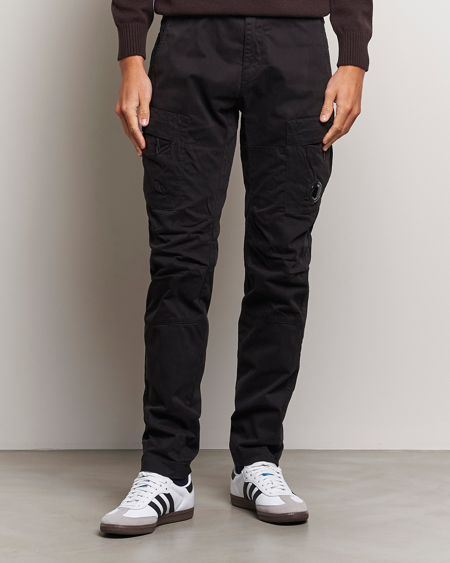 Mies | Housut | C.P. Company | Stretch Satin Lens Cargo Pants Black