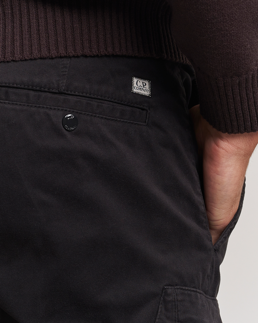 Mies | Housut | C.P. Company | Stretch Satin Lens Cargo Pants Black