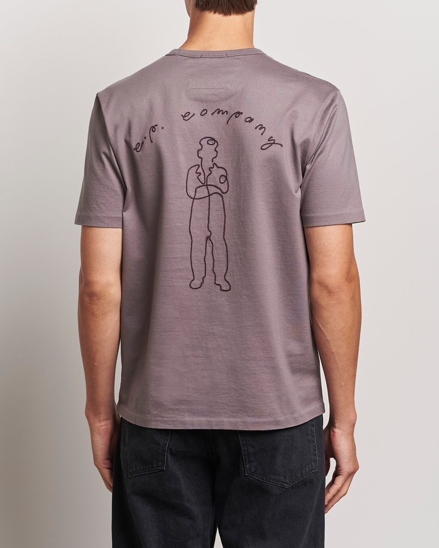 Mies | T-paidat | C.P. Company | Mercerized Jersey Twisted T-Shirt Washed Purple