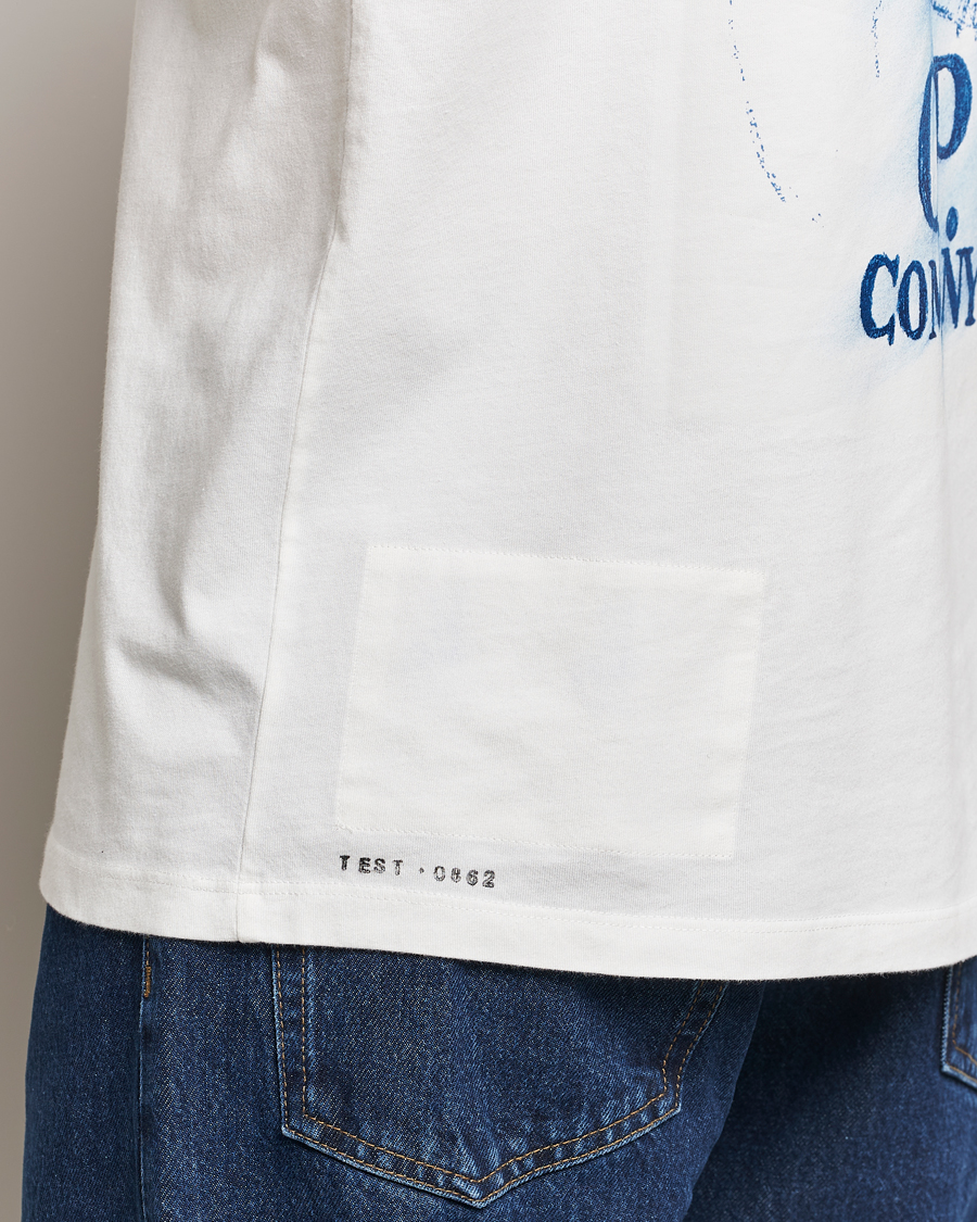 Mies | T-paidat | C.P. Company | Hand Printed Jersey T-Shirt White