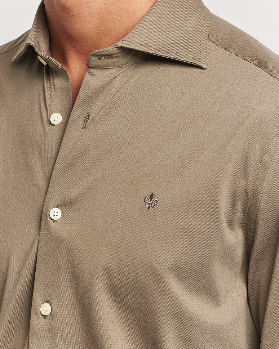 Mies | Kauluspaidat | Morris | Dressed Jersey Shirt Olive