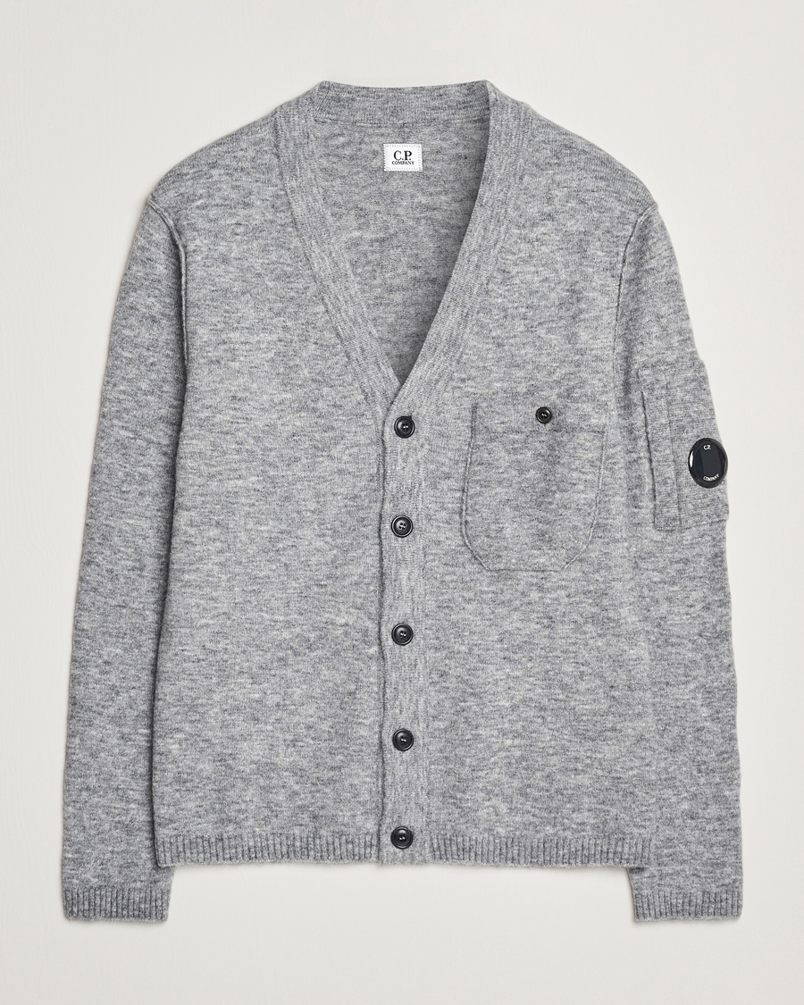 Mies | Puserot | C.P. Company | Alpaca/Wool Cardigan Grey Melange