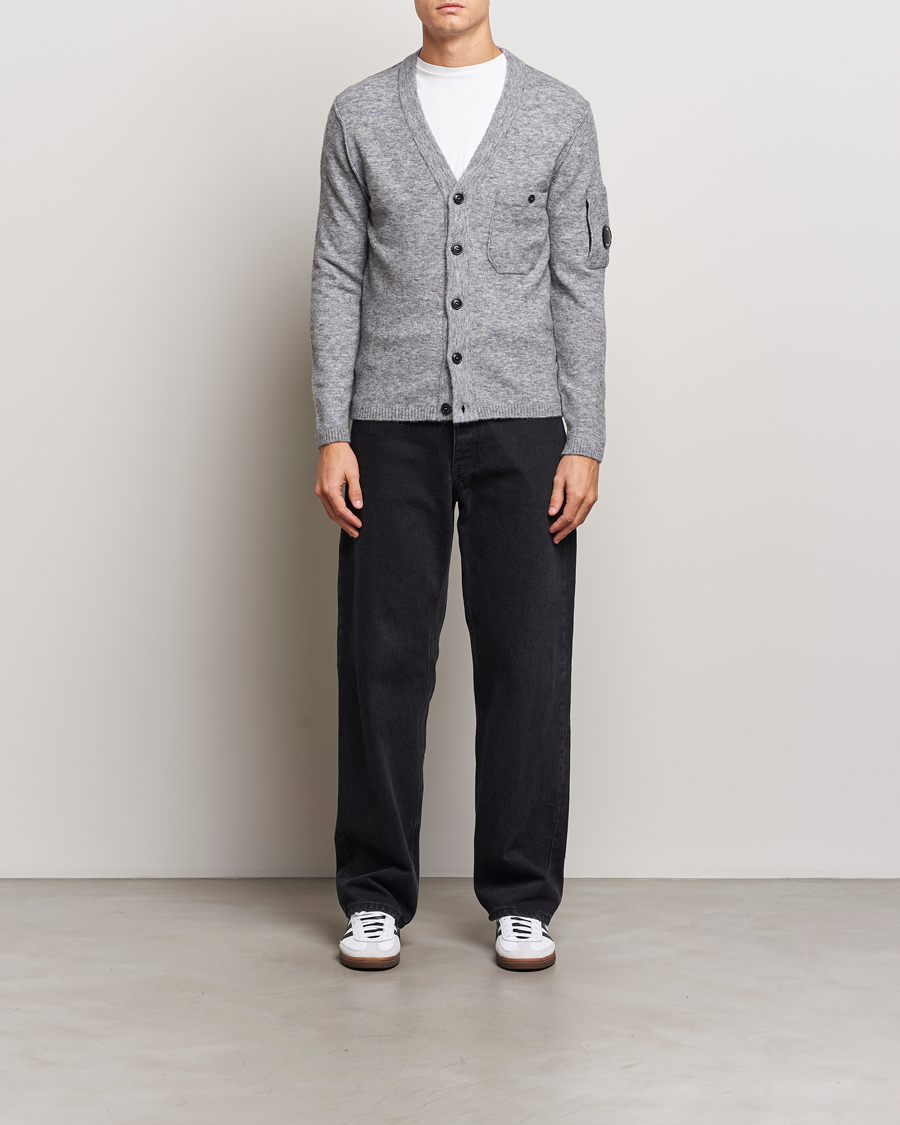 Mies | Puserot | C.P. Company | Alpaca/Wool Cardigan Grey Melange