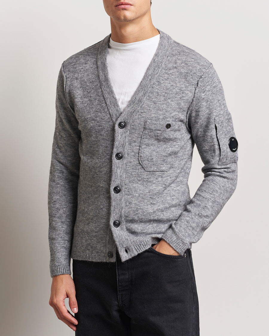 Mies | Puserot | C.P. Company | Alpaca/Wool Cardigan Grey Melange