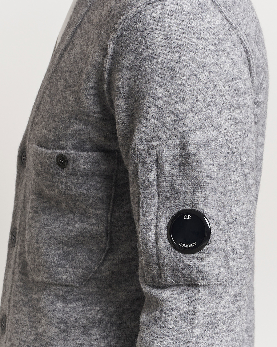Mies | Puserot | C.P. Company | Alpaca/Wool Cardigan Grey Melange