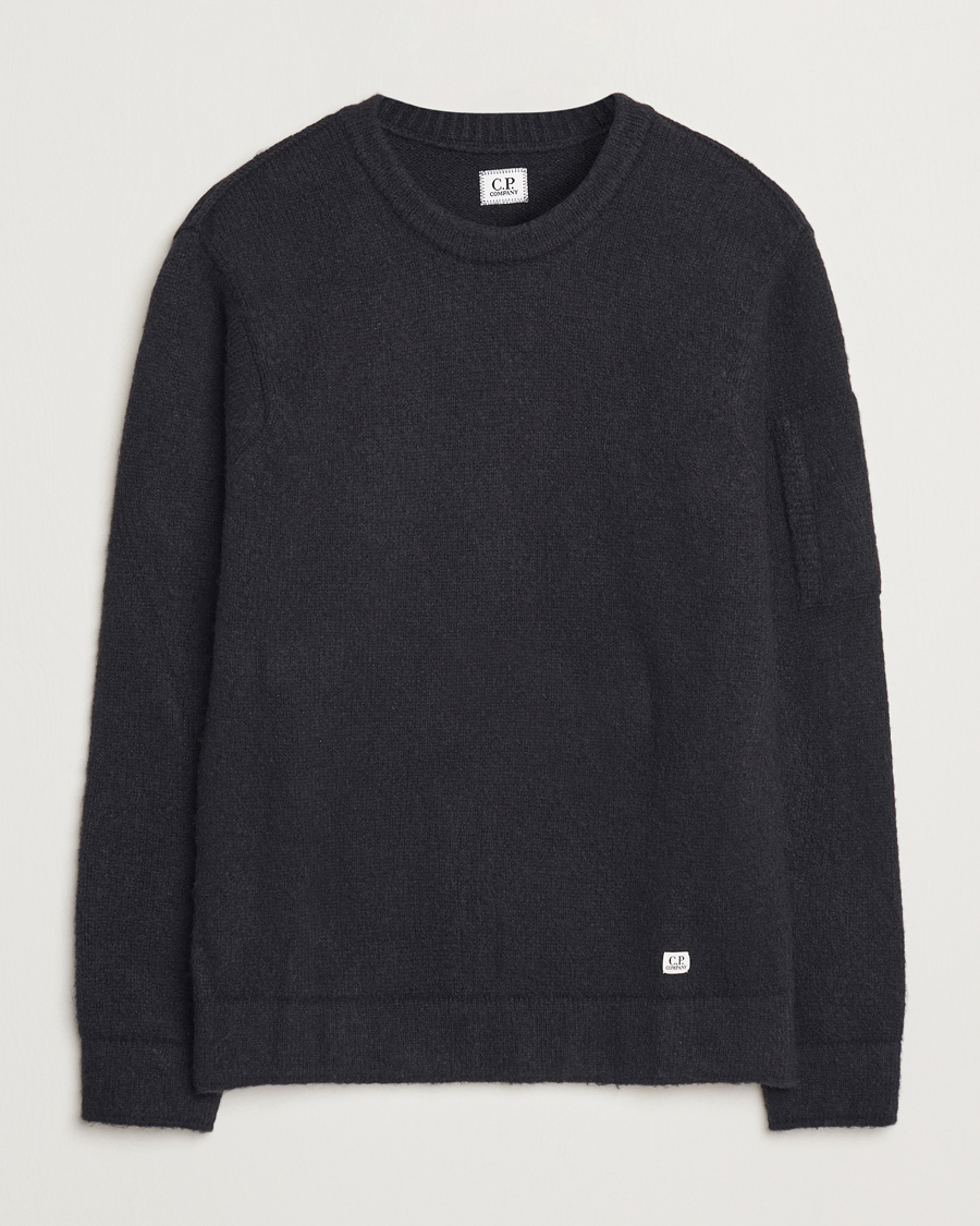 Mies | Puserot | C.P. Company | Alpaca Soft Knitted Crewneck Black