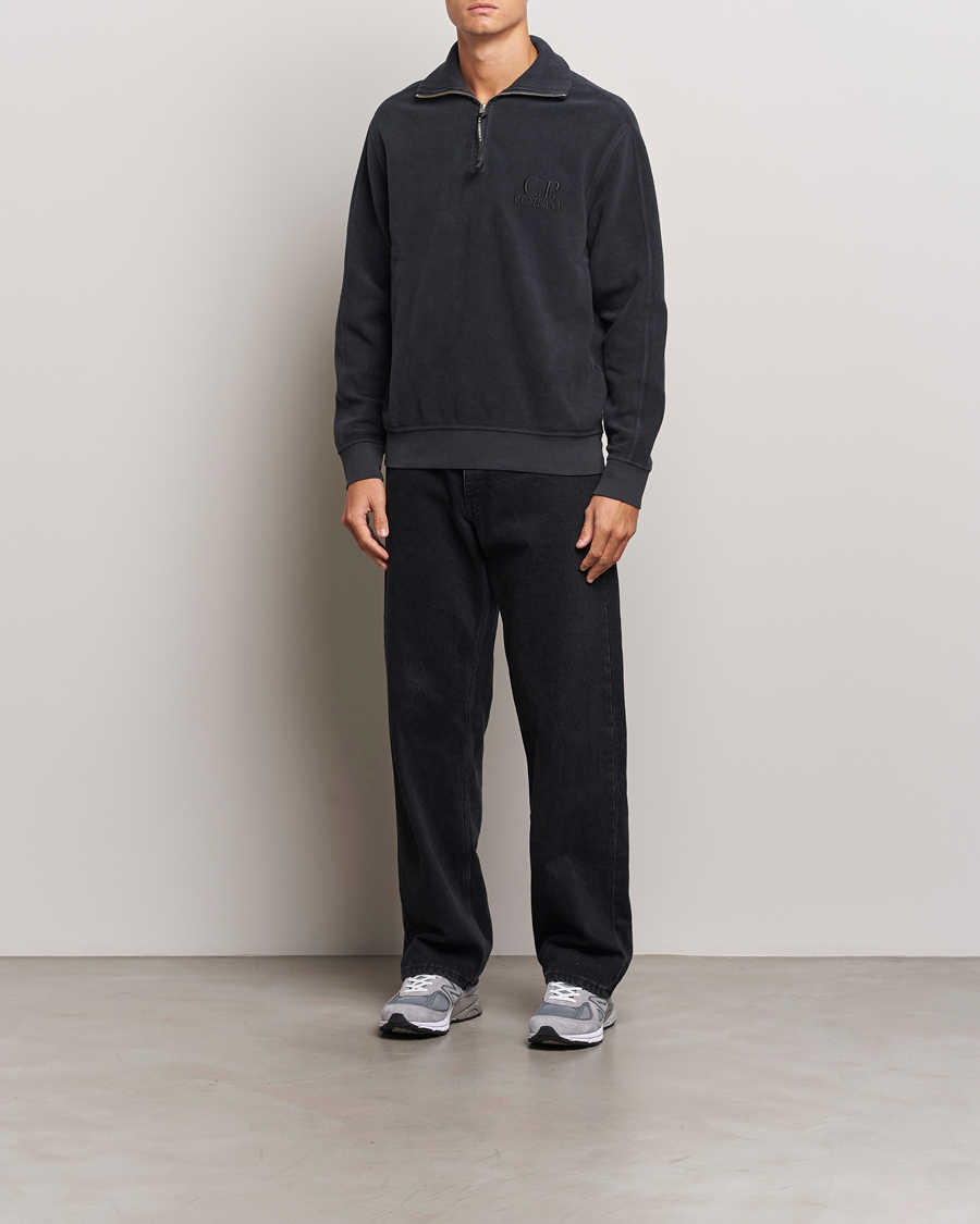 Mies | Puserot | C.P. Company | Brushed Diagonal Fleece Half Zip Grey Black