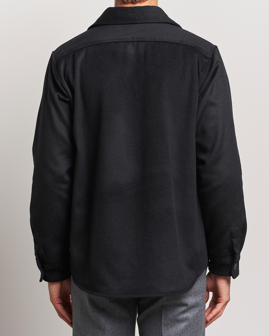 Mies | Takit | Oscar Jacobson | Maverick Wool/Cashmere Shirt Jacket Black