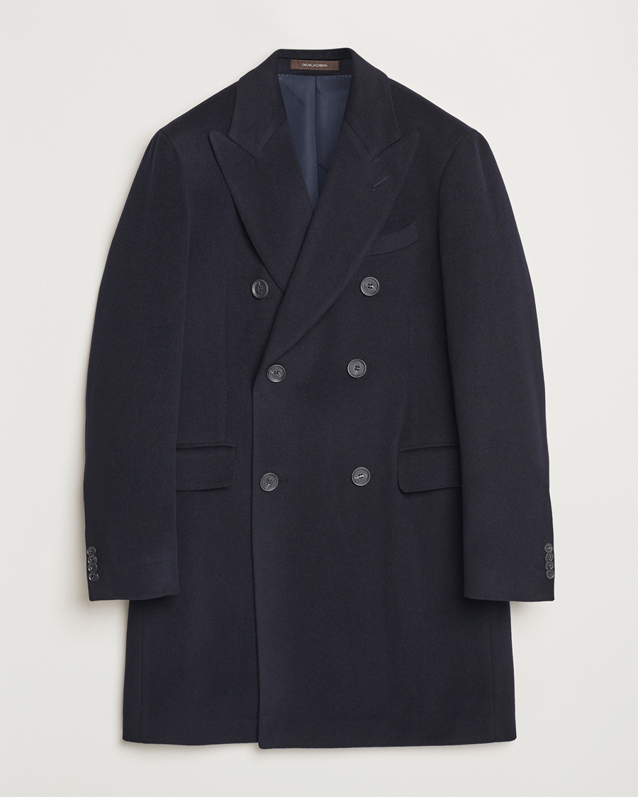 Mies | Takit | Oscar Jacobson | Silvain DB Wool/Cashmere Coat Navy