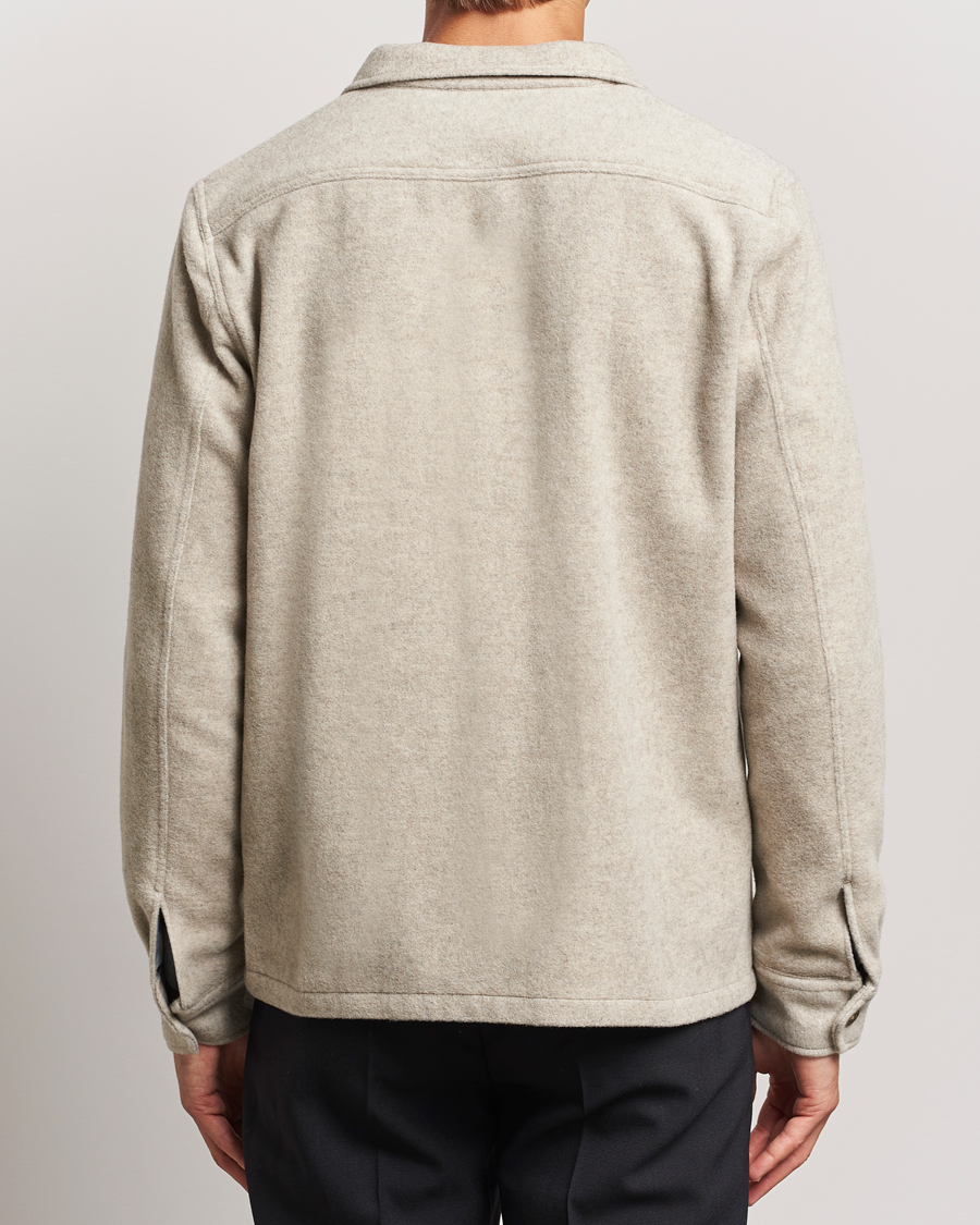 Mies | Takit | Oscar Jacobson | Safari Wool Shirt Jacket Beige