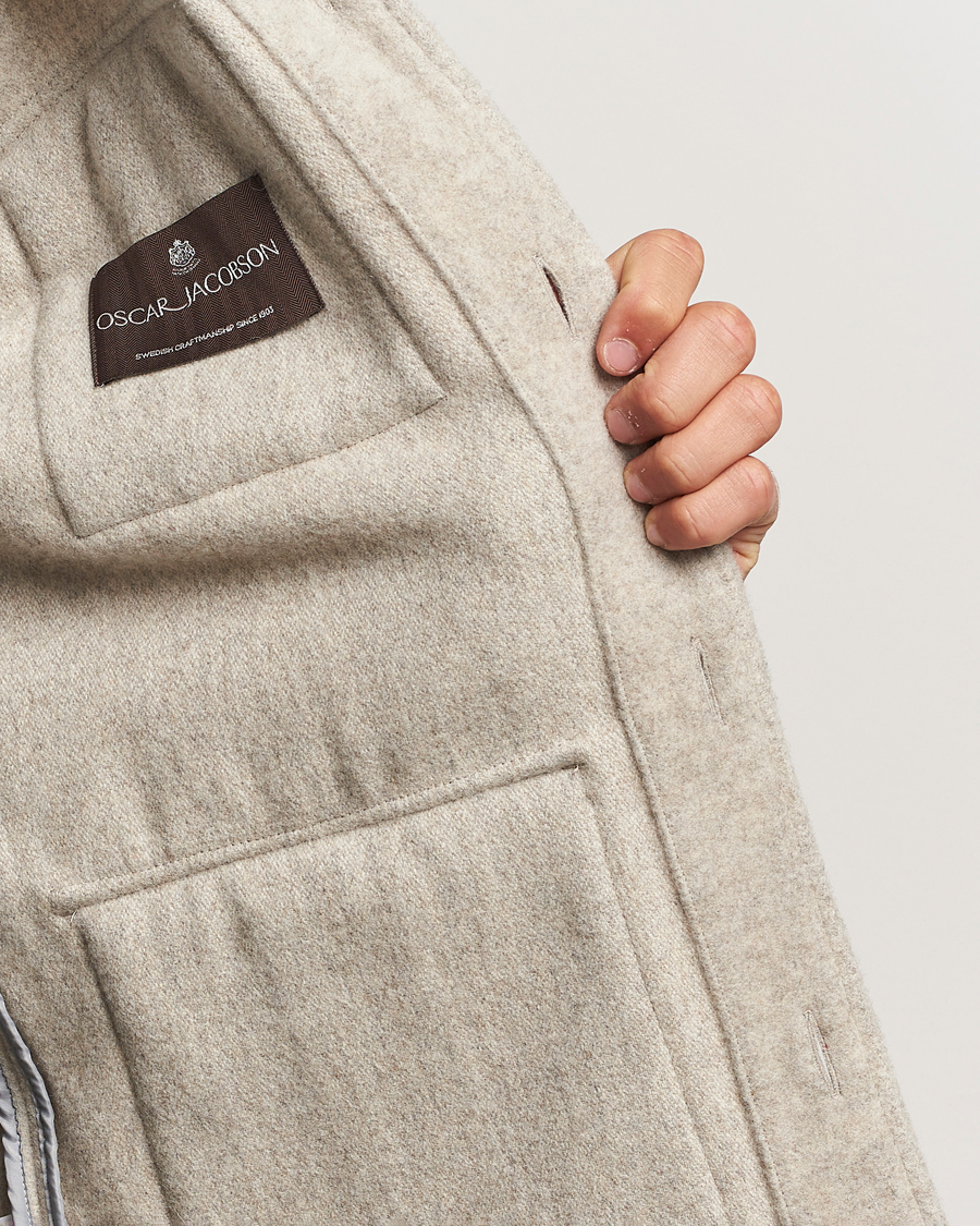 Mies | Takit | Oscar Jacobson | Safari Wool Shirt Jacket Beige