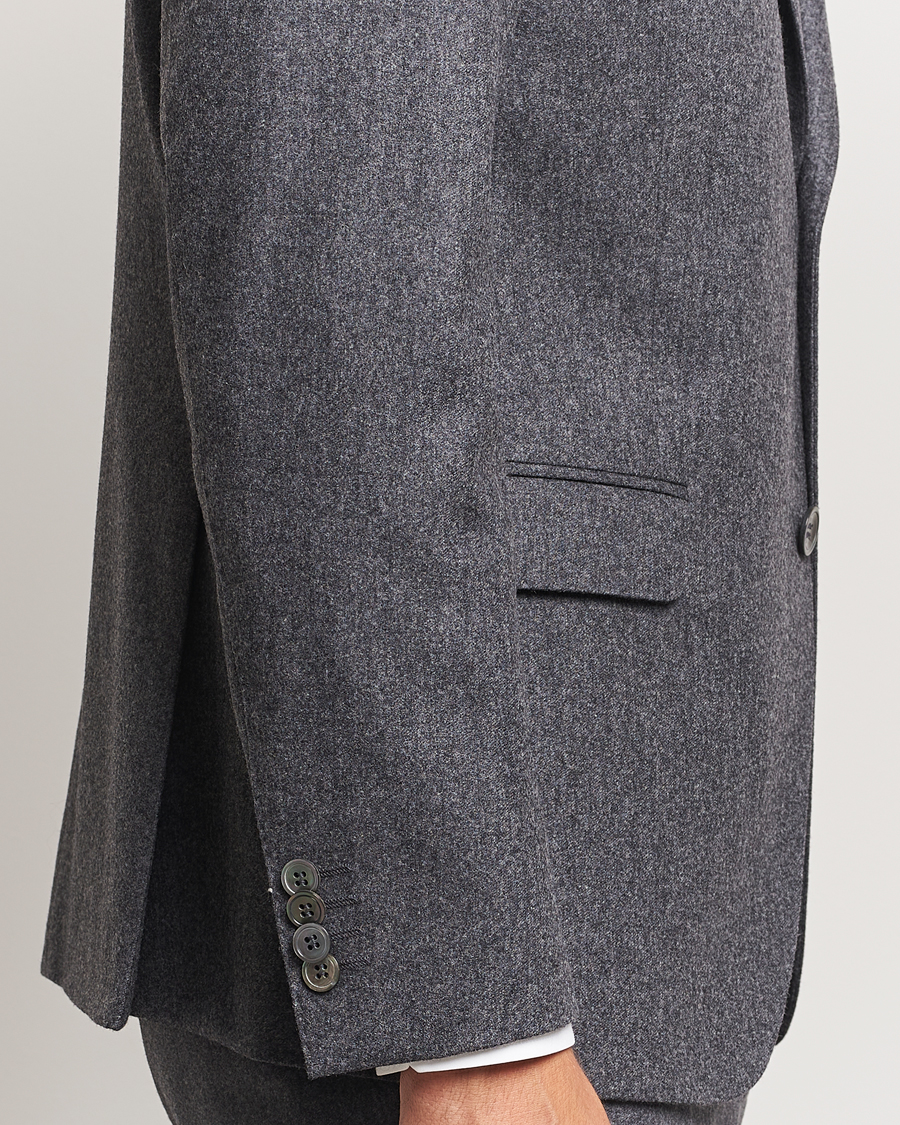 Mies | Pikkutakit | Oscar Jacobson | Fogerty Flannel Blazer Dark Grey