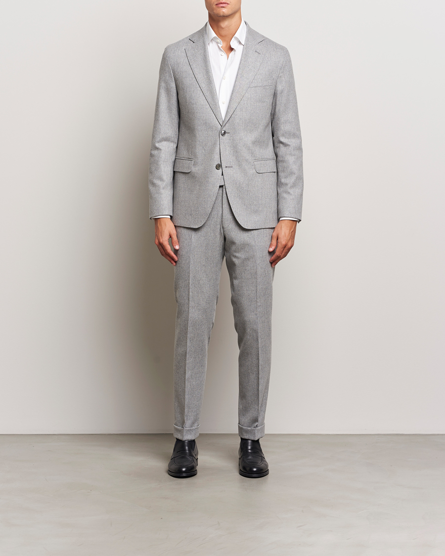 Mies | Pikkutakit | Oscar Jacobson | Fogerty Flannel Blazer Light Grey