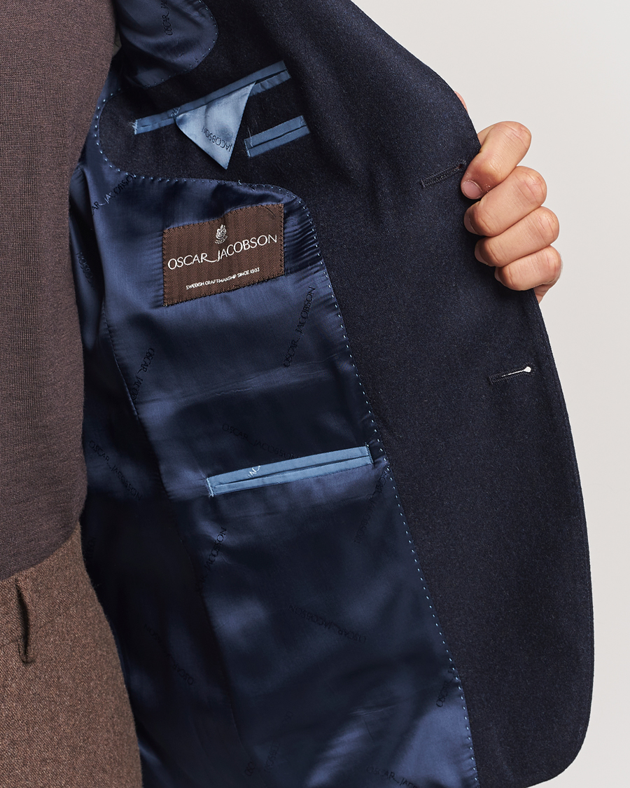 Mies | Pikkutakit | Oscar Jacobson | Fogerty Flannel Blazer Navy