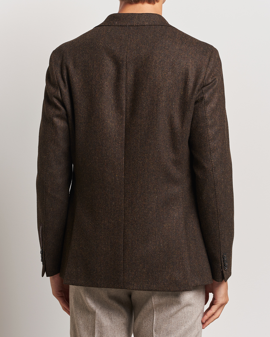 Mies | Pikkutakit | Oscar Jacobson | Fogerty Moon Herringbone Tweed Blazer Brown