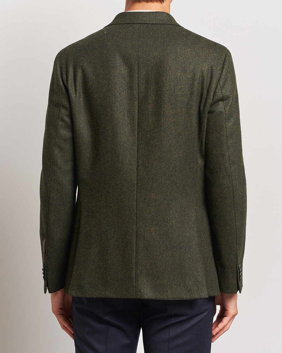 Mies | Pikkutakit | Oscar Jacobson | Fogerty Moon Herringbone Tweed Blazer Green