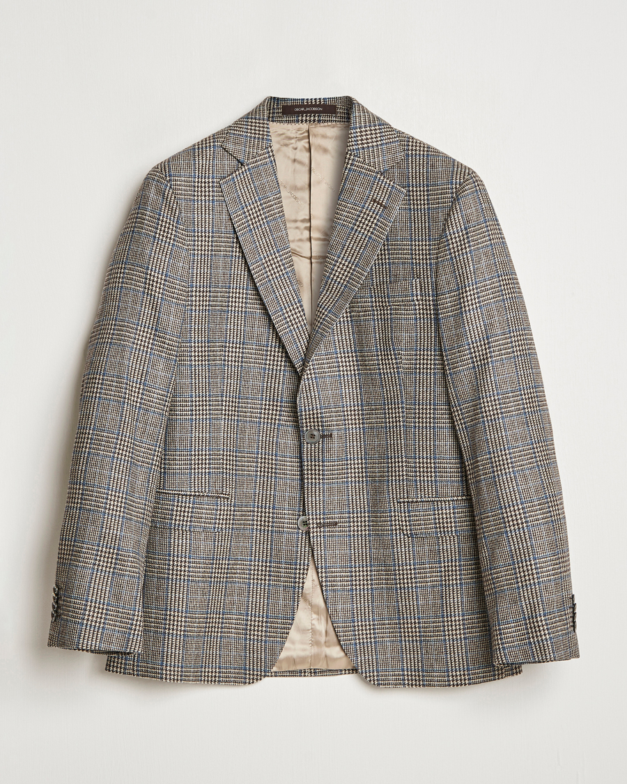 Mies | Pikkutakit | Oscar Jacobson | Fogerty Prince of Wales Wool Blazer Beige