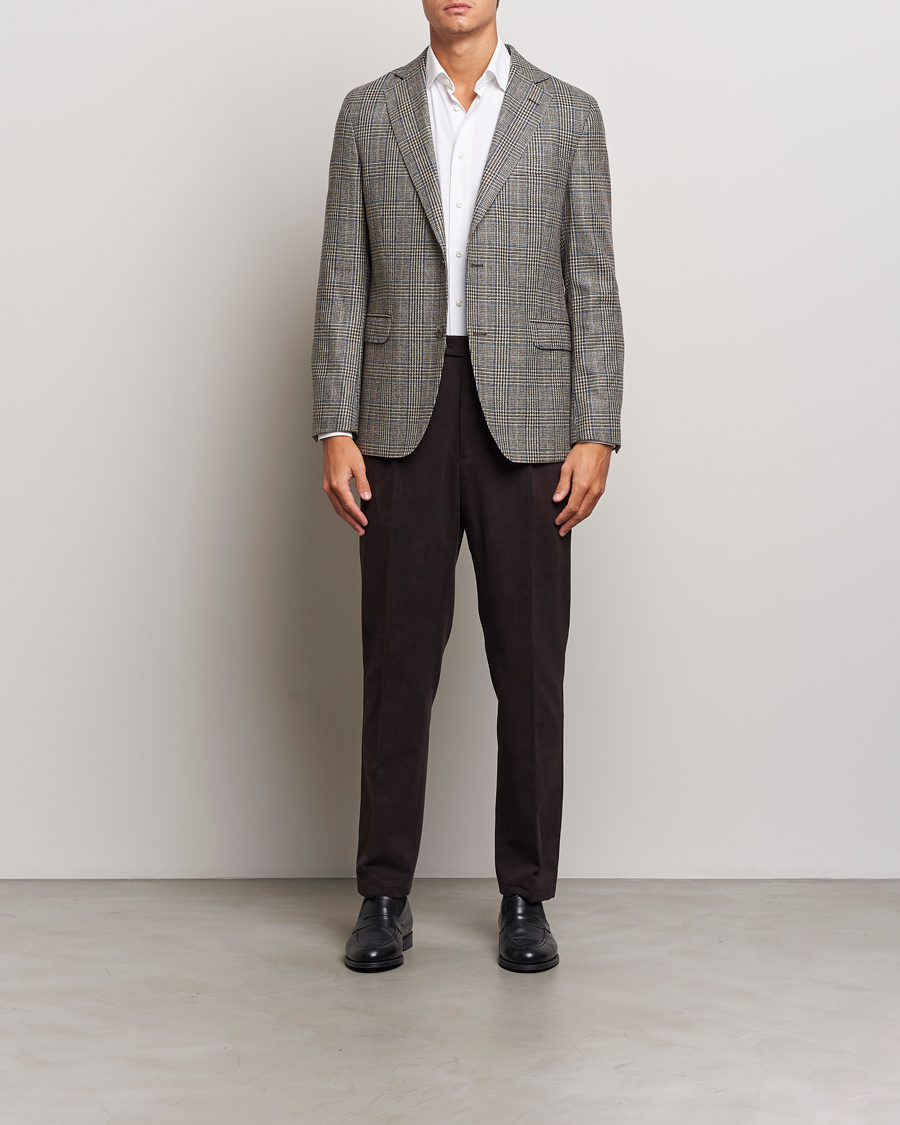 Mies | Pikkutakit | Oscar Jacobson | Fogerty Prince of Wales Wool Blazer Beige