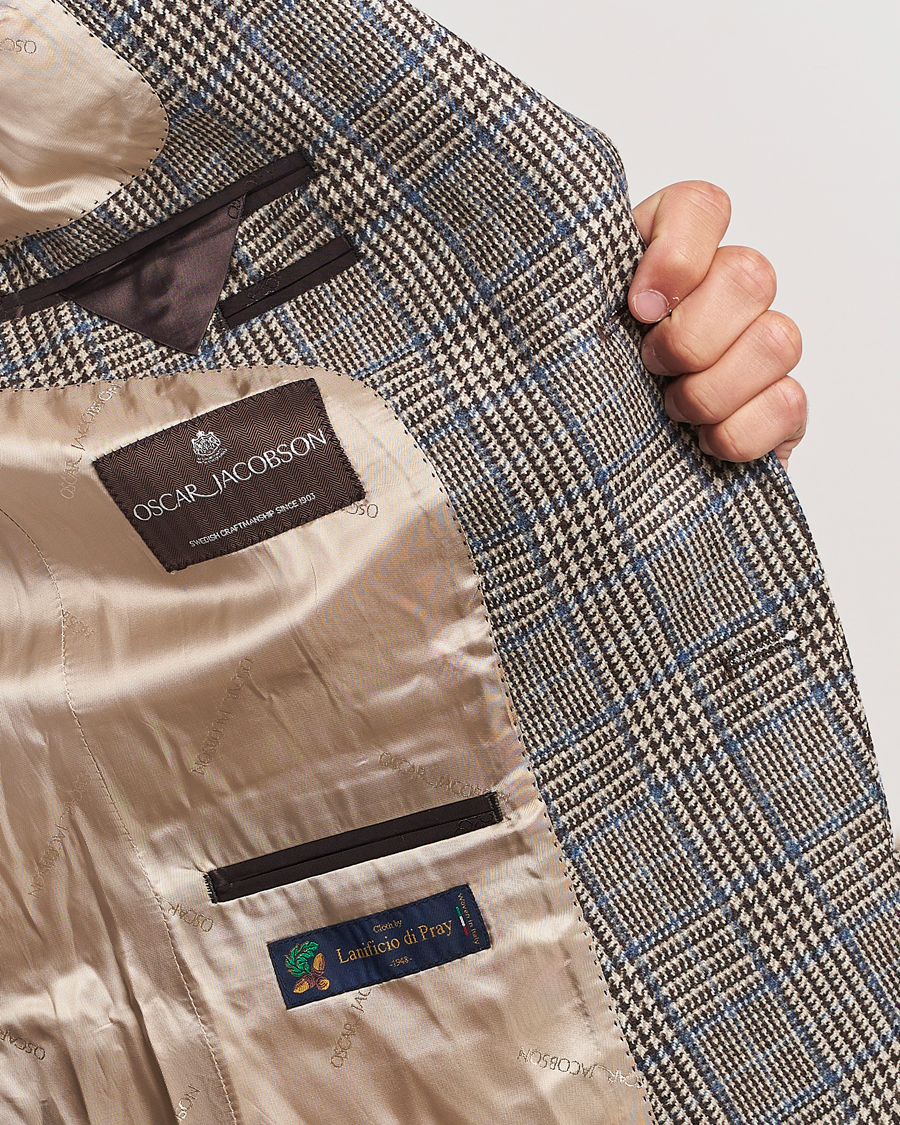 Mies | Pikkutakit | Oscar Jacobson | Fogerty Prince of Wales Wool Blazer Beige