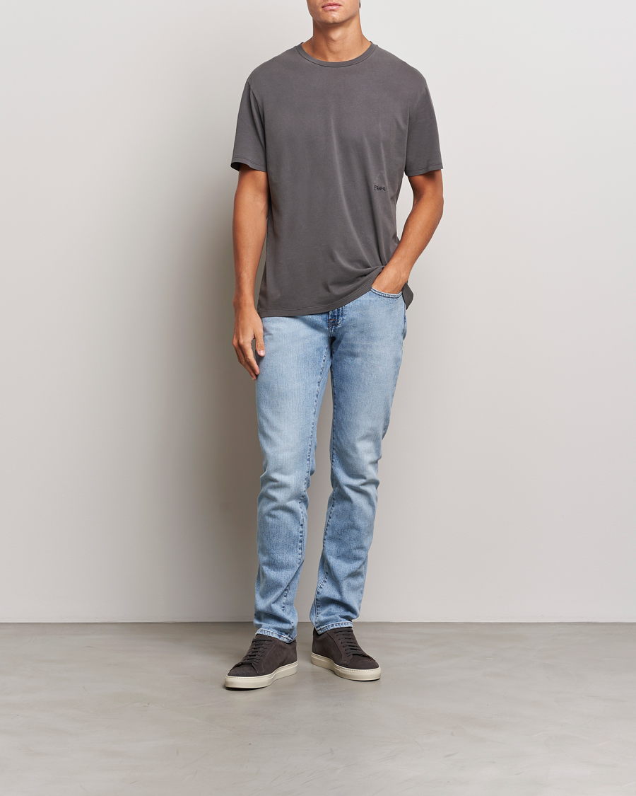 Mies | T-paidat | FRAME | Short Sleeve Relaxed T-Shirt Washed Anthracite