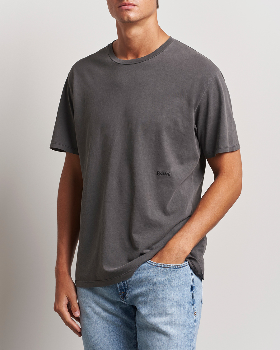 Mies | T-paidat | FRAME | Short Sleeve Relaxed T-Shirt Washed Anthracite