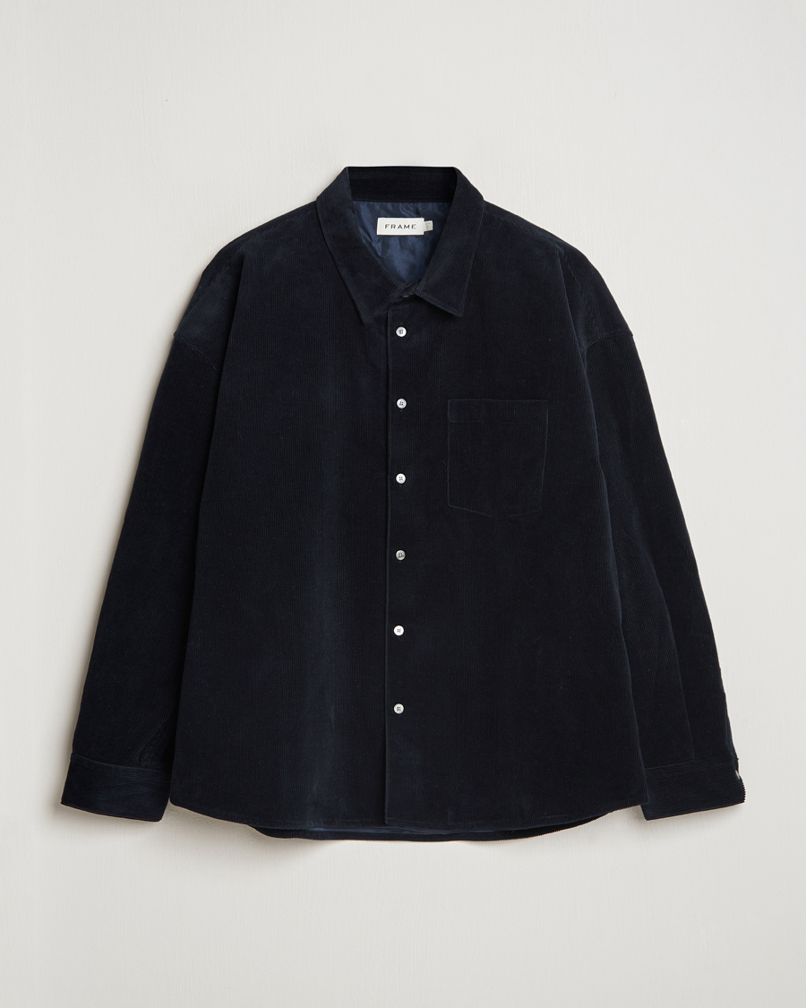 Mies | Kauluspaidat | FRAME | Relaxed Corduroy Overshirt Dark Navy