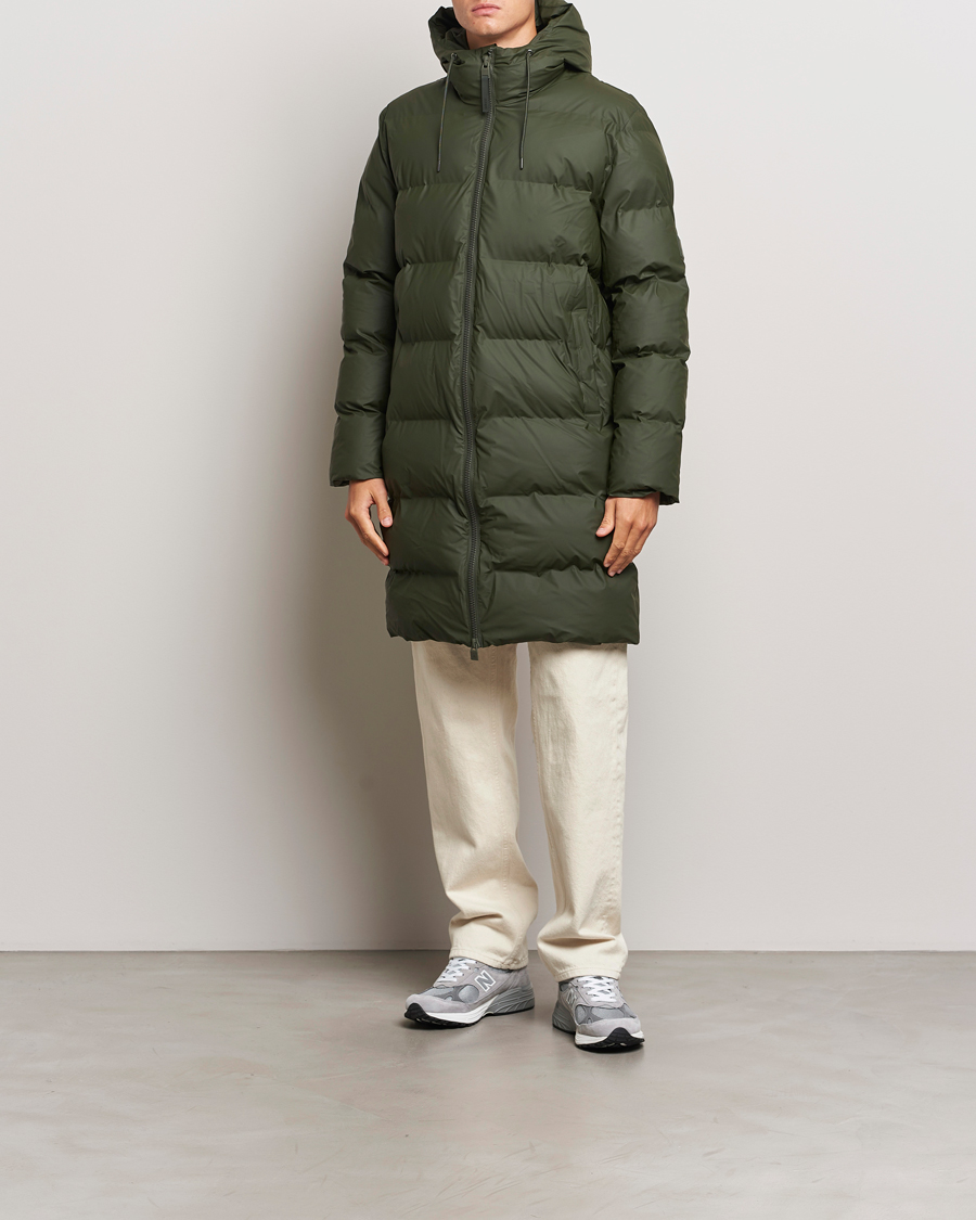 Mies | Takit | RAINS | Alta Long Puffer Parka Green