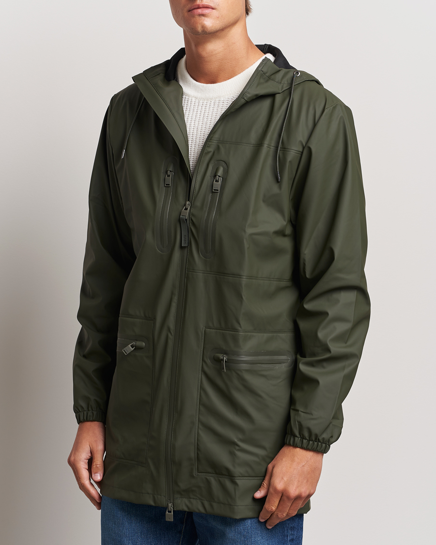 Mies | Takit | RAINS | Cargo Long Jacket Green