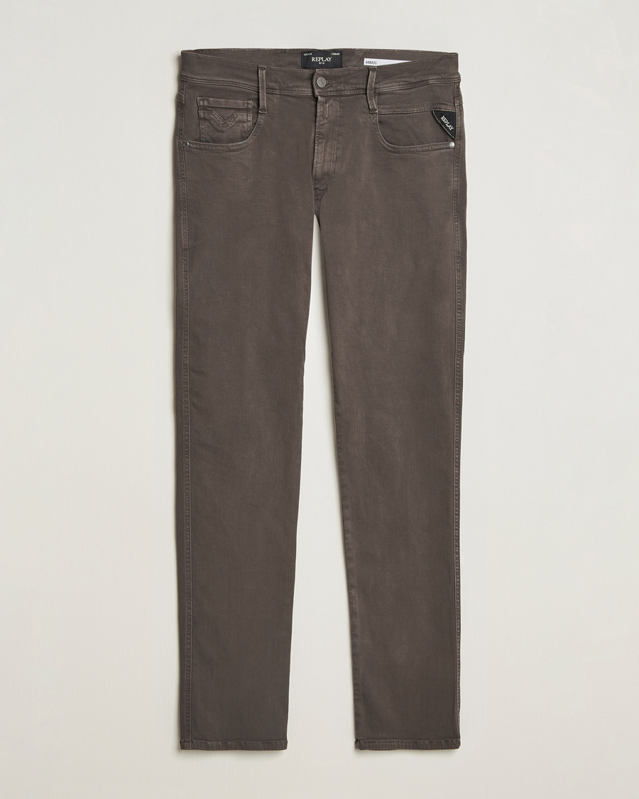 Mies | Housut | Replay | Anbass Hyperflex X.Lite 5-Pocket Pants Wood Grey