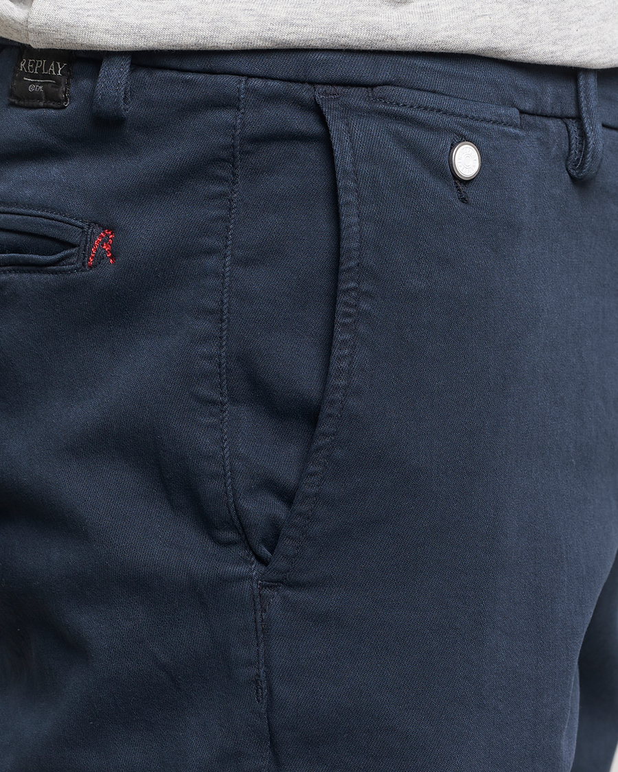 Mies | Housut | Replay | Benni Hyperflex X-Lite Chinos Navy