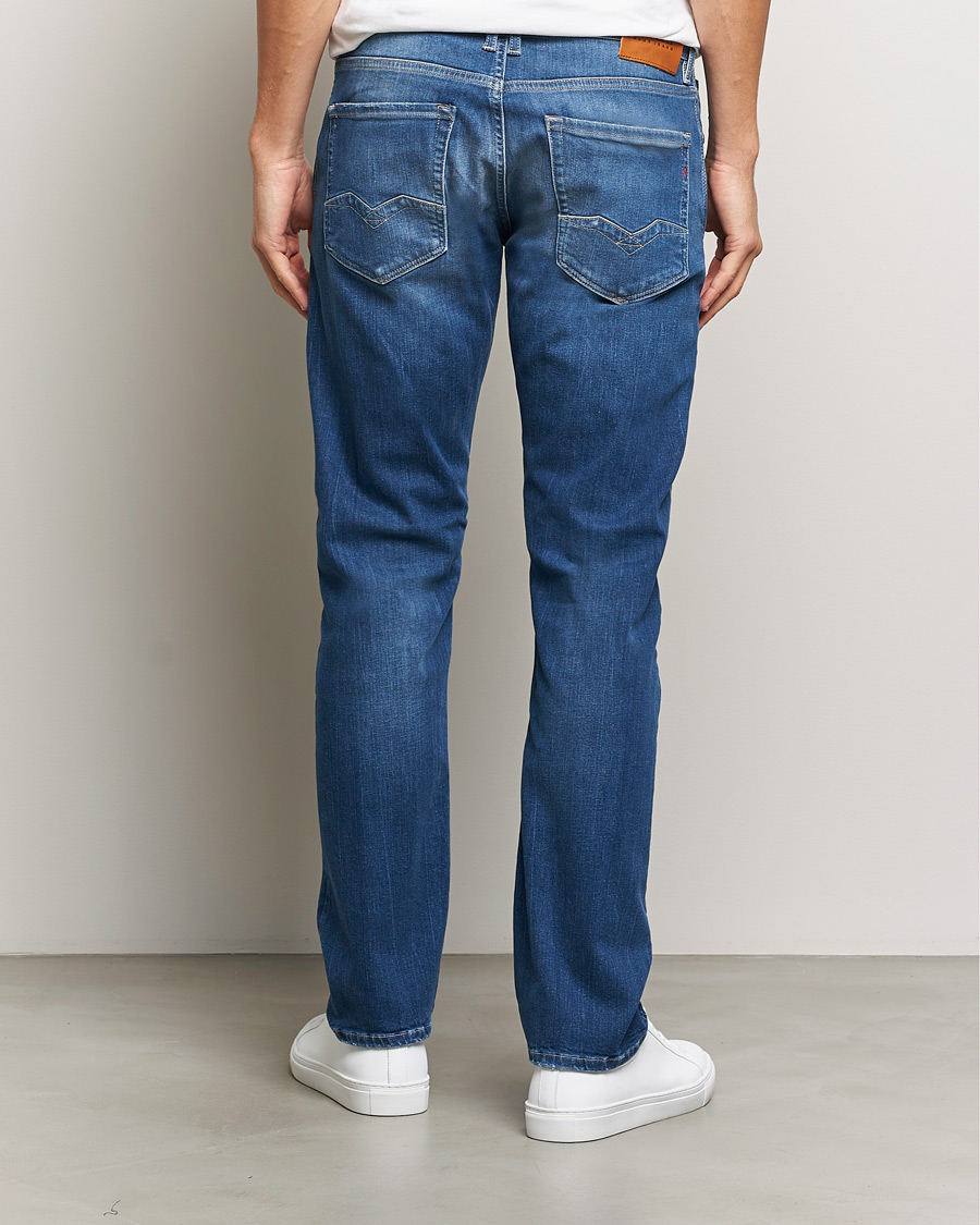 Mies | Farkut | Replay | Rocco Tapered Stretch Jeans Medium Blue