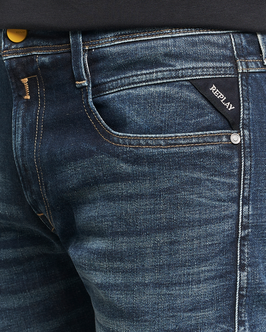 Mies | Farkut | Replay | Anbass Stretch Jeans Dark Blue