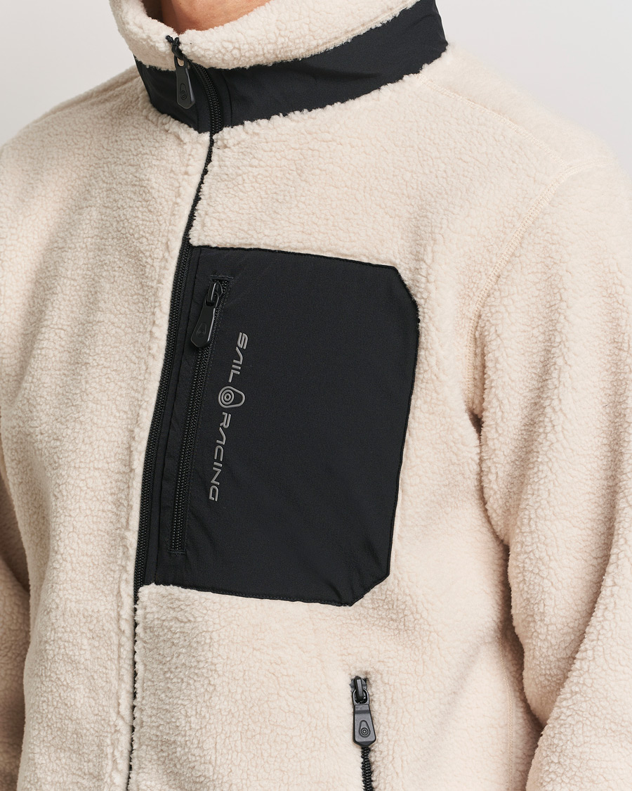 Mies | Puserot | Sail Racing | Bowman Pile Full Zip Ivory